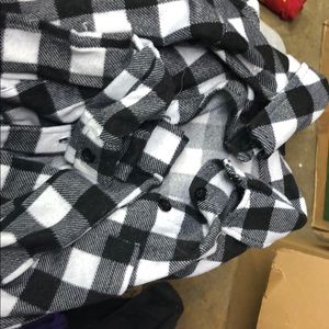 White and black flannel